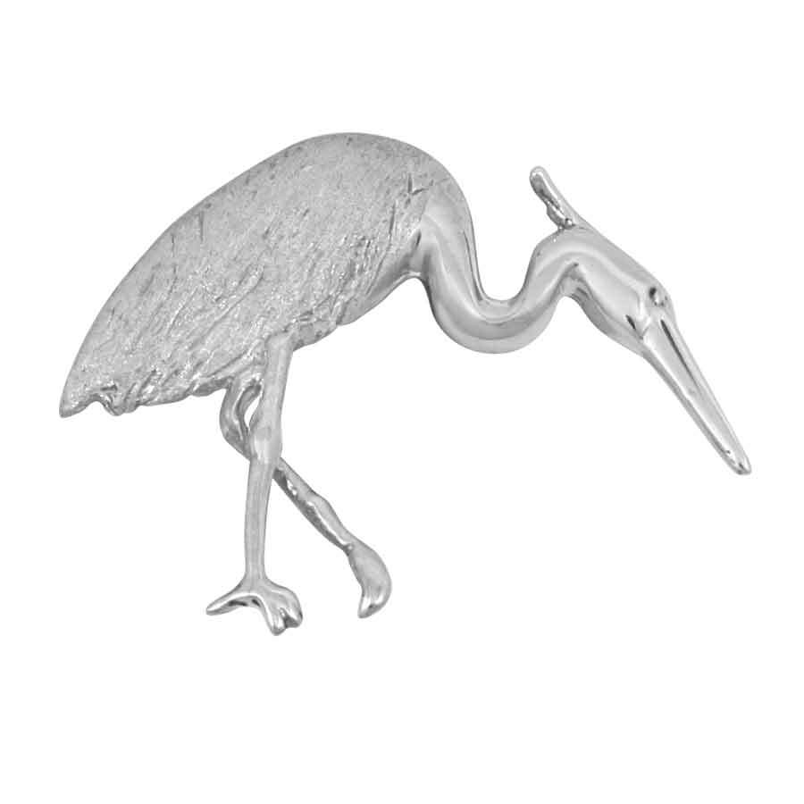 Sterling Silver Large Egret Pendant