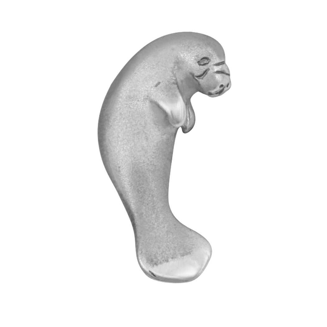 Sterling Silver Flat Manatee Pendant