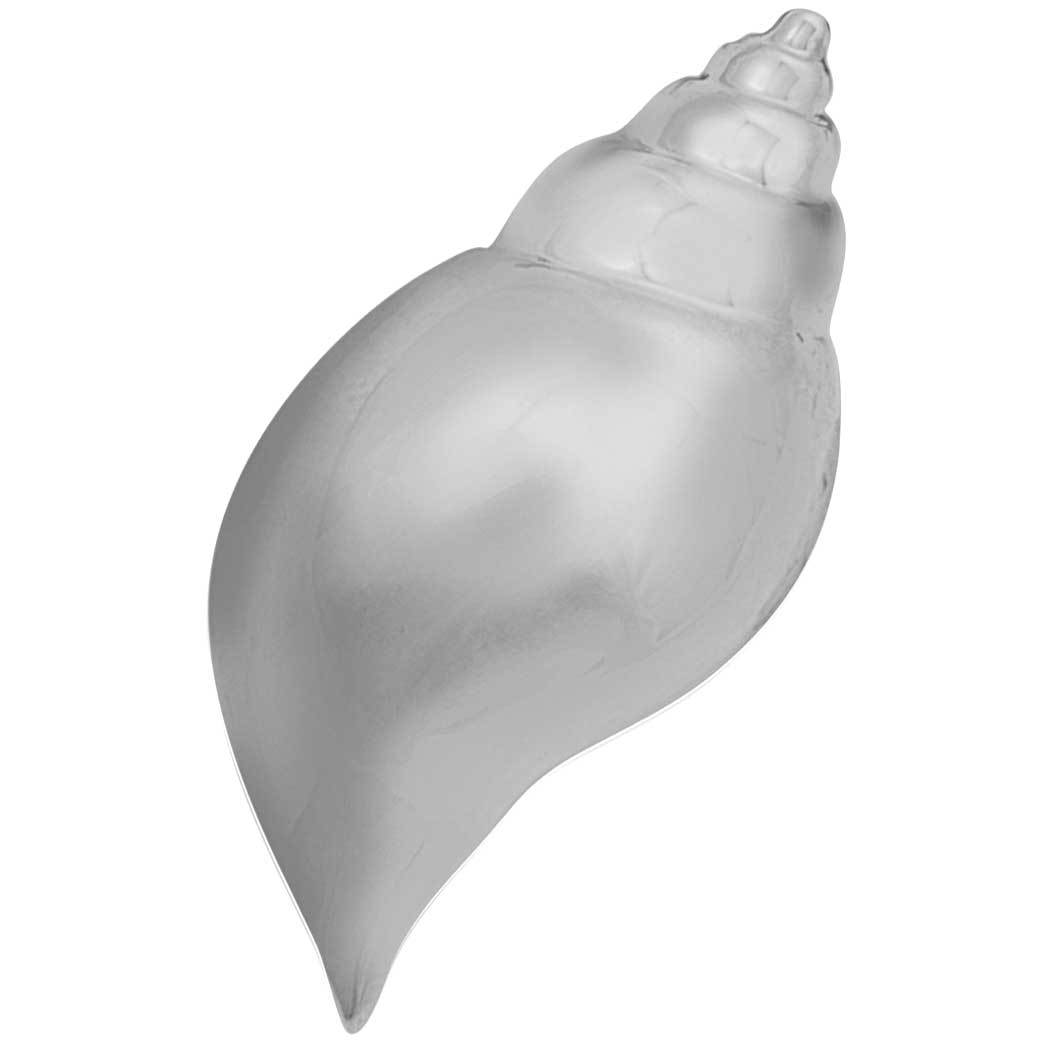 Sterling Silver Large Stylized Tulip Shell Pendant