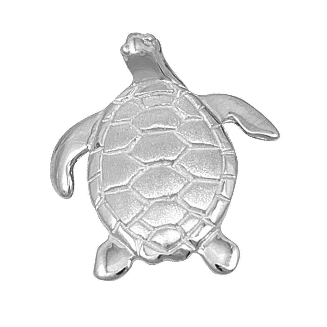 Sterling Silver Medium Turtle Pendant