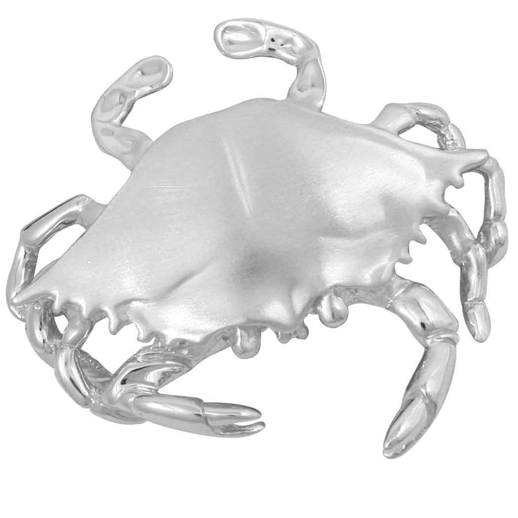 Sterling Silver Large Crab Pendant