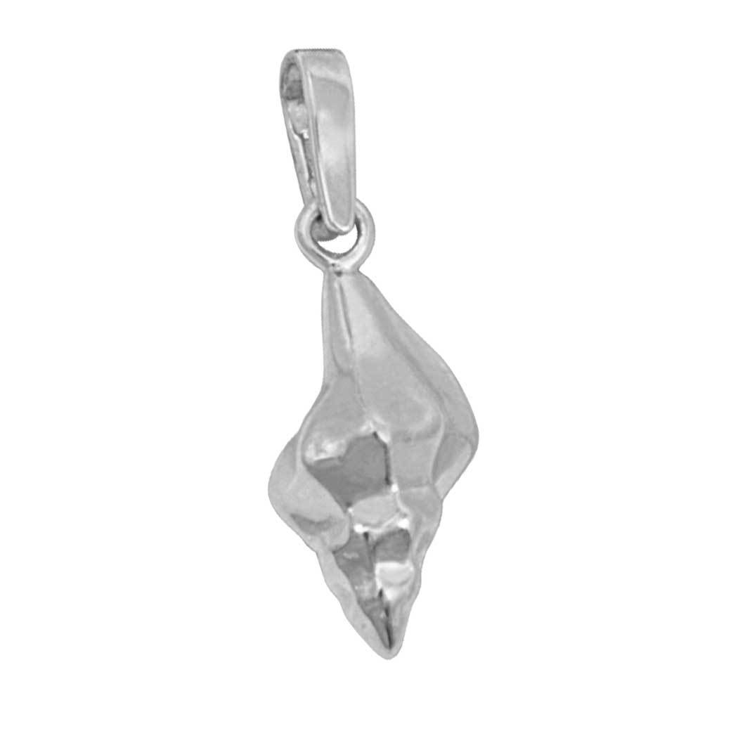 Sterling Silver Full Horse Conch Shell Pendant