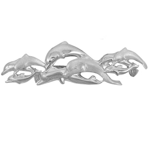 Sterling Silver 9 Dolphin Collage Slide