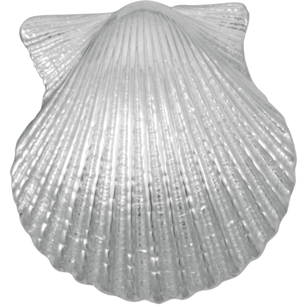 Sterling Silver Large Scallop Shell Pendant