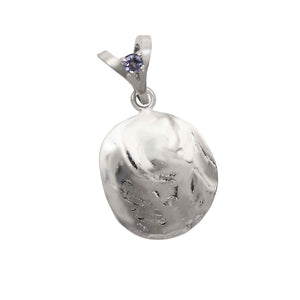 12 December "Birthshell": Sterling Silver Pendant: The Jingle Shell with Tanzanite