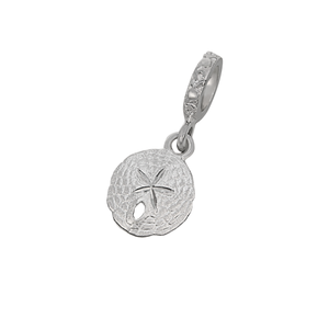 Sterling Silver 11mm Sanddollar Charm on Round Ring