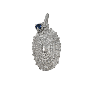 09 September "Birthshell": Sterling Silver Charm: The Limpet Shell with Sapphire