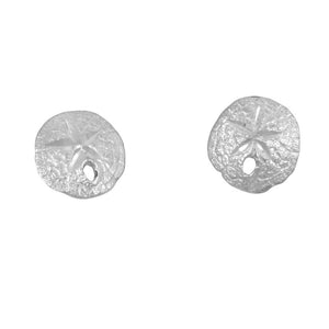 Sterling Silver 9mm Mini Sanddollar Earrings