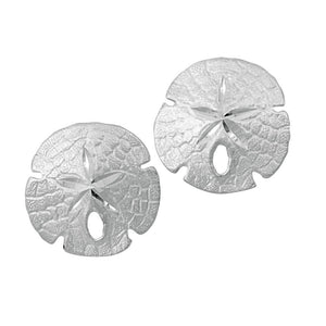 Sterling Silver 14mm Sanddollar Earrings
