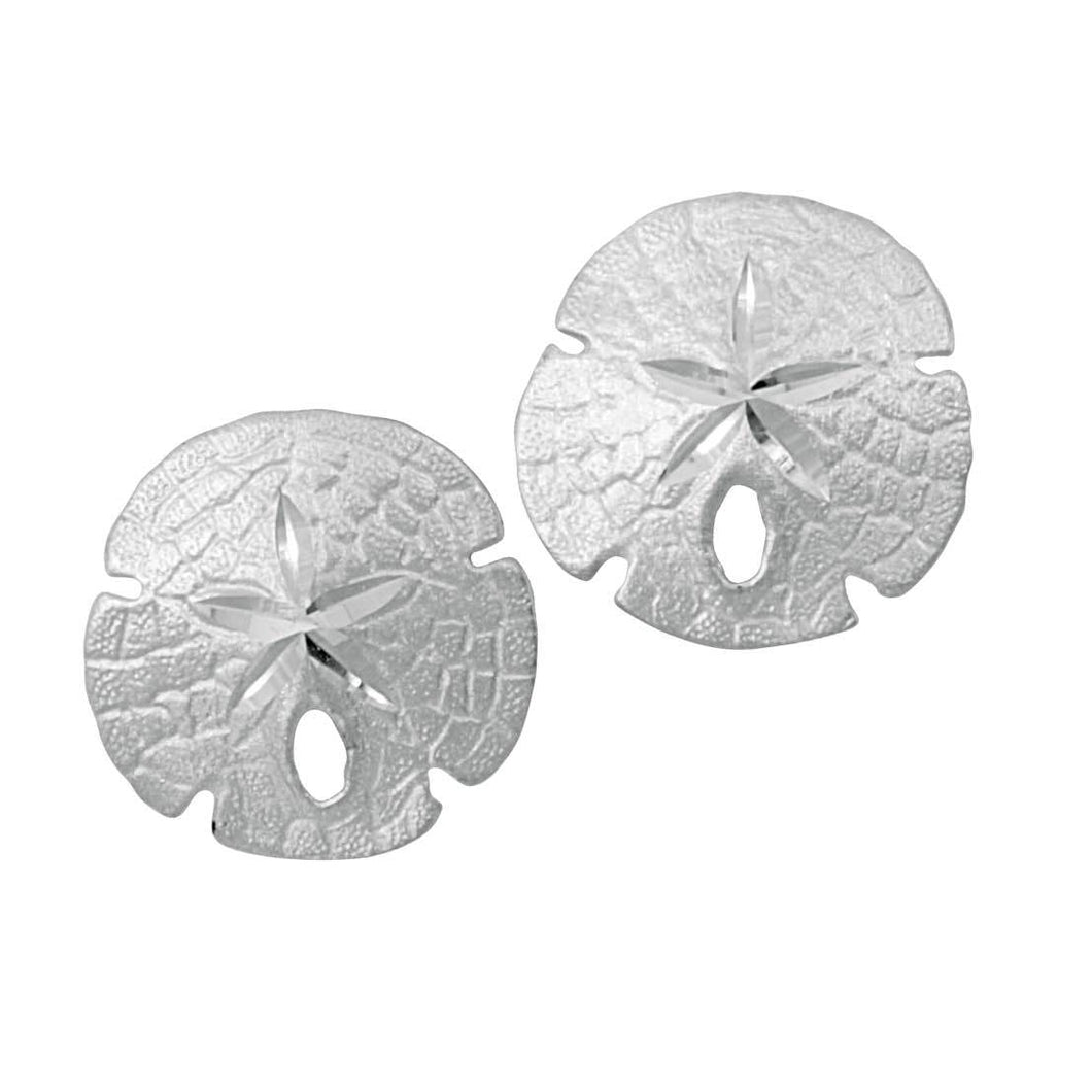 Sterling Silver 14mm Sanddollar Earrings