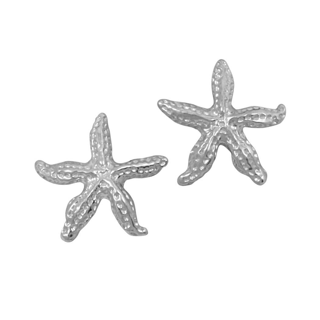 Sterling Silver Small Starfish Earrings