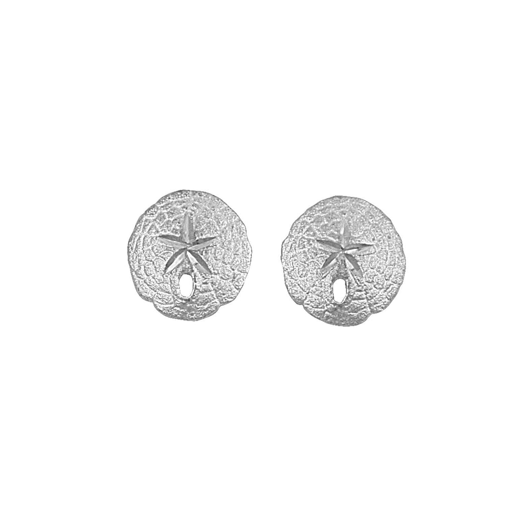 Sterling Silver 11mm Sanddollar Earrings