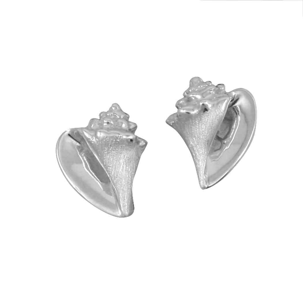 Sterling Silver Small Conch Post Earrings