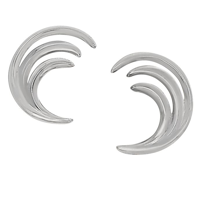 Sterling Silver Open Wave Earrings