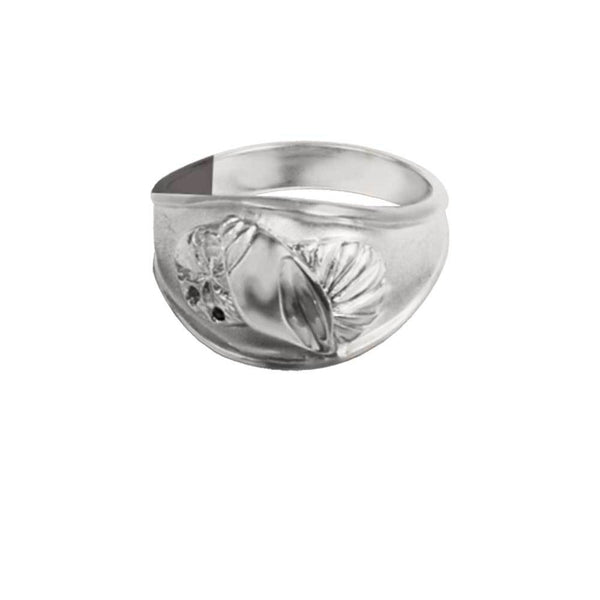 Sterling Silver Wide 3 Shell Ring – Congress Jewelers