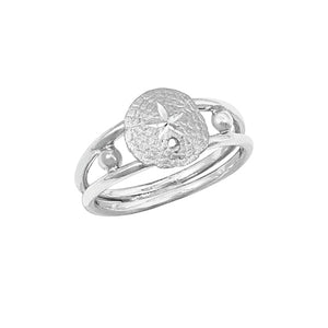 Sterling Silver Small Sanddollar Ring