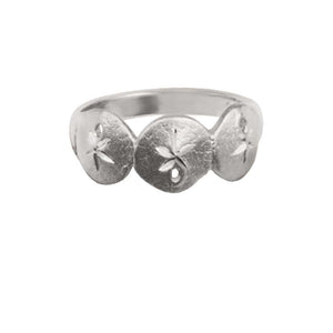 Sterling Silver Triple Sanddollar Ring