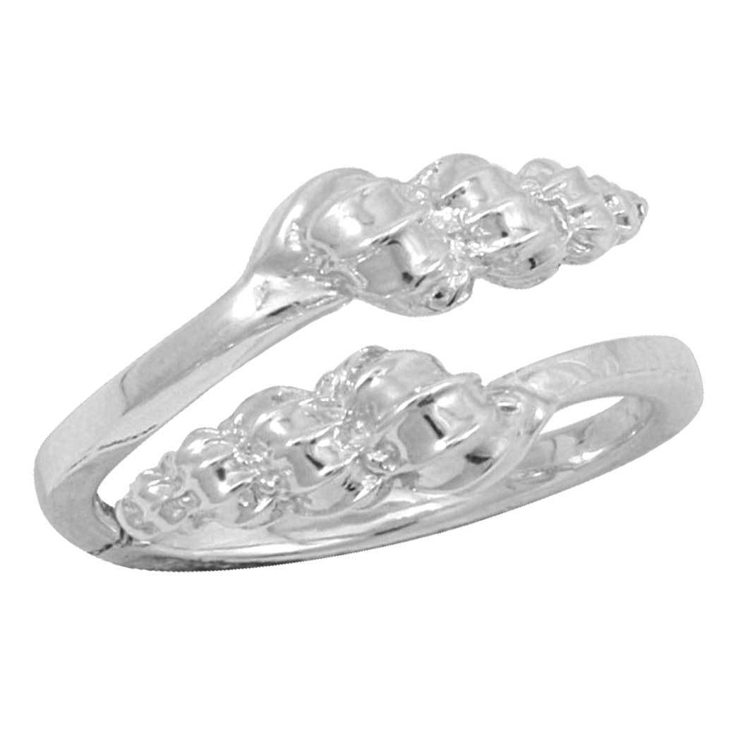 Sterling Silver Double Wentletrap By-Pass Ring