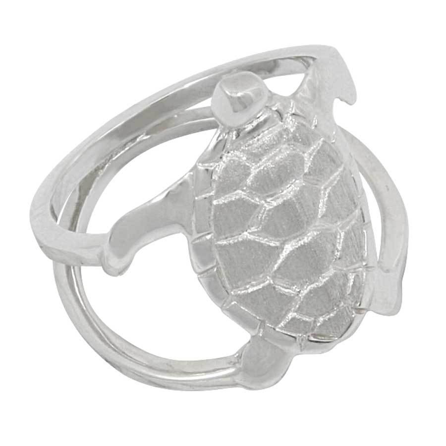 Sterling Silver Medium Turtle Ring