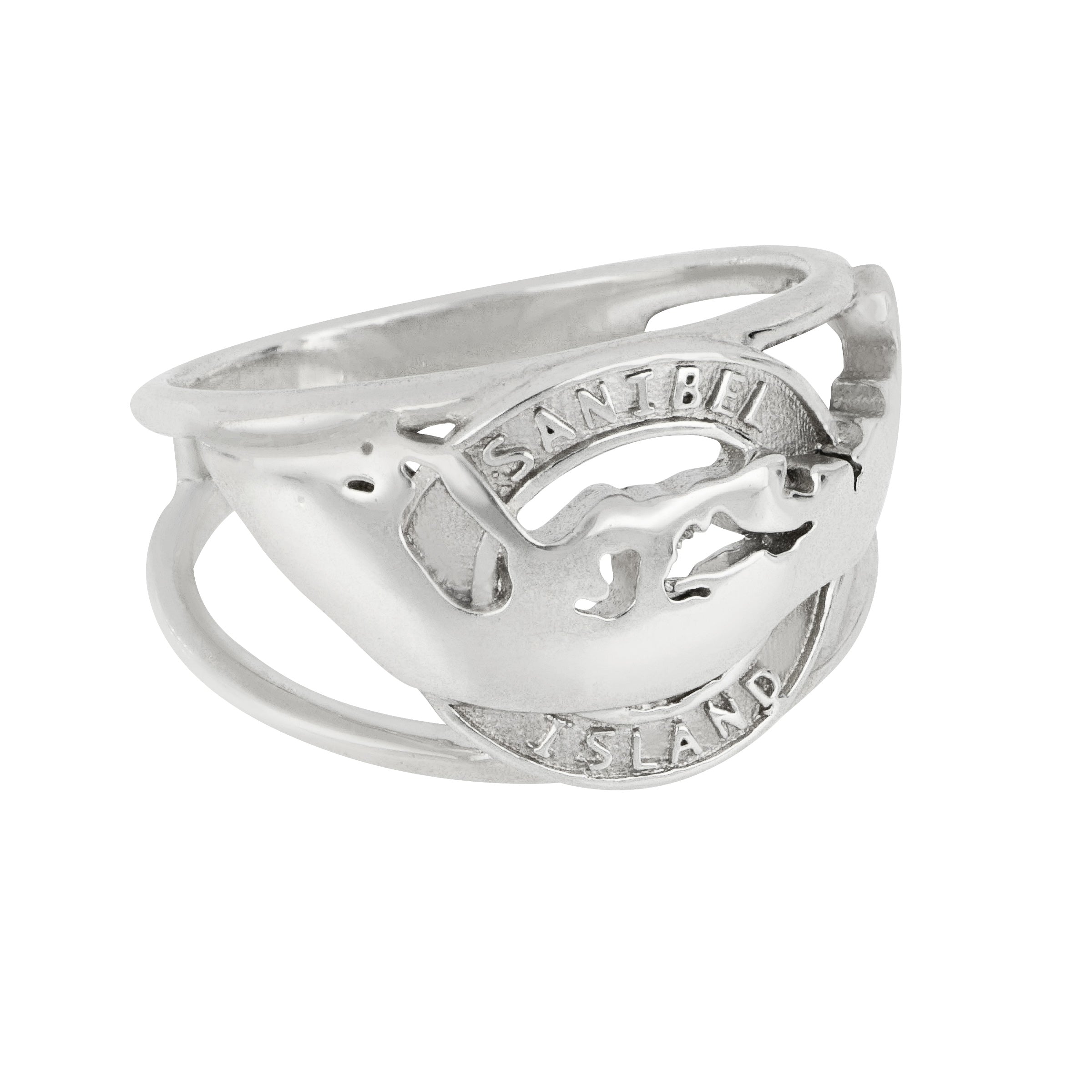 Sterling Silver Sanibel Disc Map Ring, Size 6.75 – Congress Jewelers