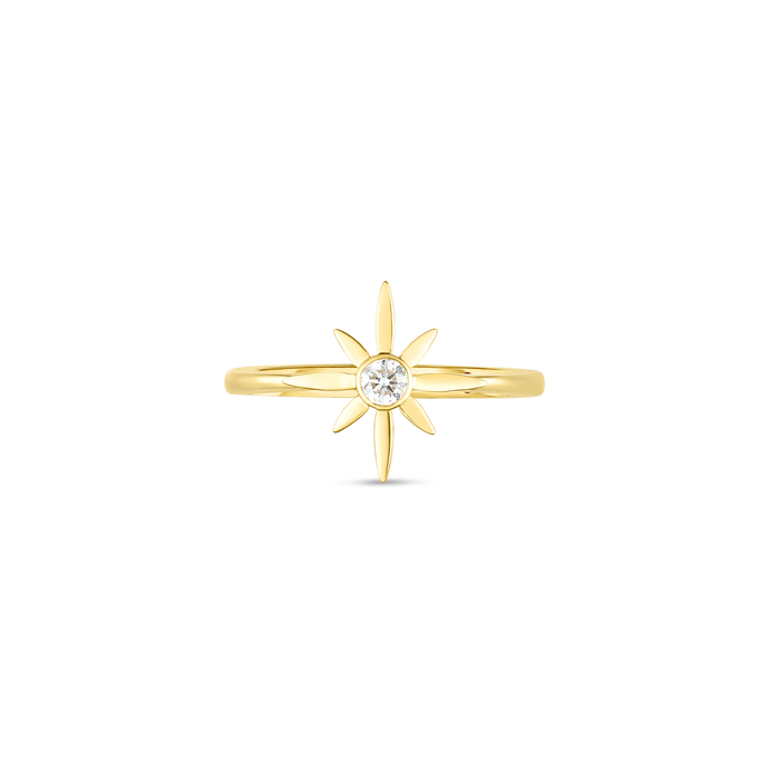Roberto Coin 18 karat yellow gold Disney Cinderella Wand Diamond Ring, D=0.10ct