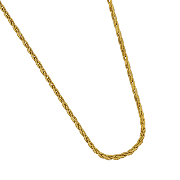 Gold Wheat Chain Necklace | 4mm Width | Alfred & Co. London