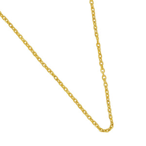 14 K Yellow Gold 1.1mm diamond cut cable chain 18"