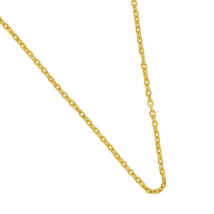 14 karat Yelow Gold 1.1mm D/C Cable Chain 18"