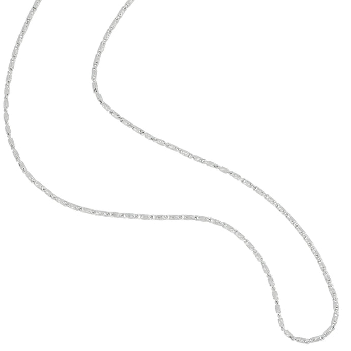 14 karat white gold 1mm Raso Chain 18