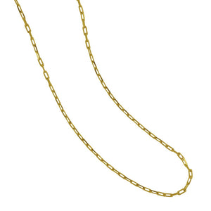 14 Karat Yellow Gold Diamond Cut Long Link 18" Chain