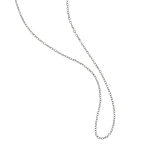 14K White Gold 18" 1.1mm Cable Chain