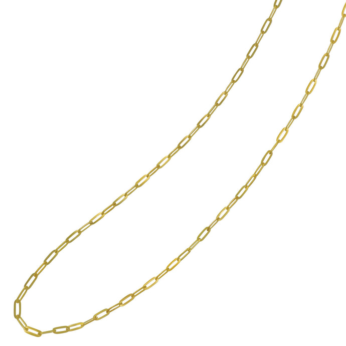 14 karat yellow gold 1.2mm Paperclip Chain 24