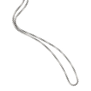 Sterling Silver 1.7mm Medium Venetian Box Chain 18"