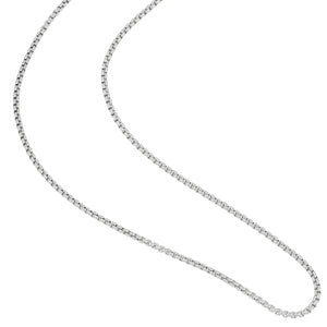 Sterling Silver 1.2mm Round Box Chain 18"