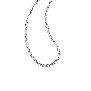 Sterling Silver 1.2mm D/C cable chain 18"