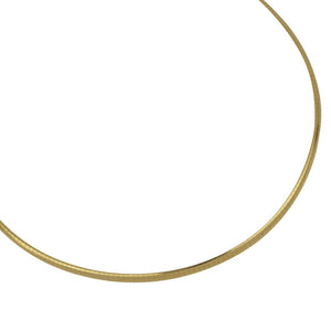 Sterling Silver/14K Yellow Gold 18" 3mm Reversable Omega Necklace