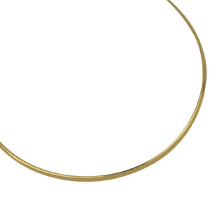 Sterling Silver and 14K Yellow Gold 18" 3mm Reversable Omega Necklace
