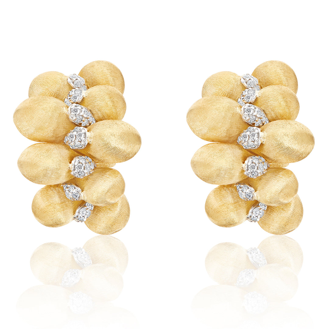 Nanis 18k Yellow Gold "Transformista" Iconic Earrings with Diamonds, Dias=.41tw